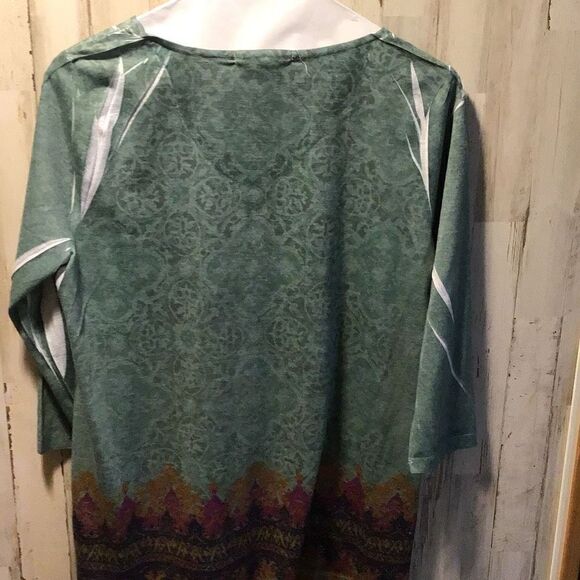Blouse, sunflower sequin Hippy style By Latitude 10 size XL  - Picture 2 of 7